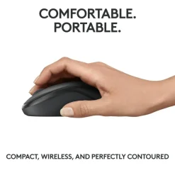 Logitech M240 Silent Bluetooth Wireless Mouse, 48% Recycled, Graphite, 910-007113