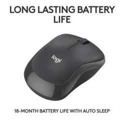 Logitech M240 Silent Bluetooth Wireless Mouse, 48% Recycled, Graphite, 910-007113