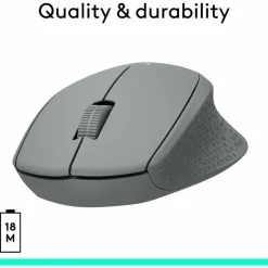 Logitech M330 Silent Plus Wireless Mouse, Silver