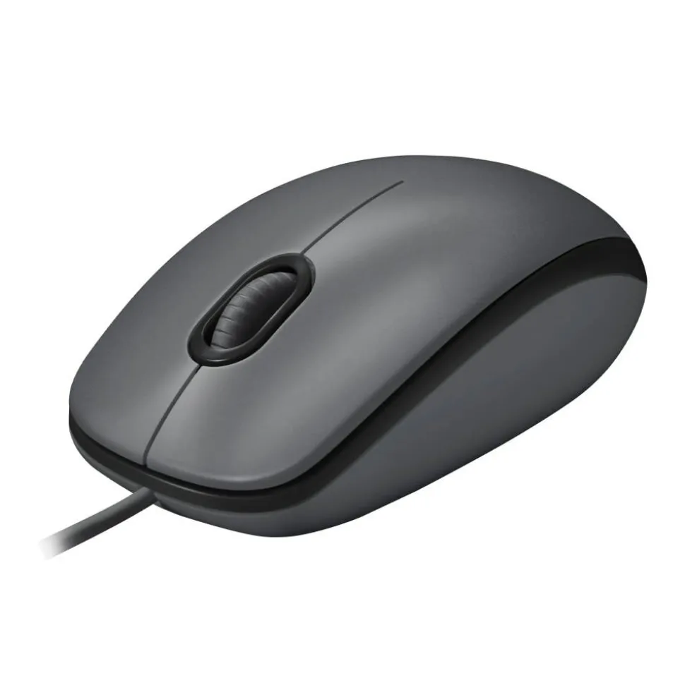 Logitech M100 Wired USB Mouse, Gray