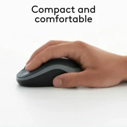 Logitech M185 Wireless Mouse, 2.4GHz with USB Mini Receiver, 1000 DPI Optical Tracking, Swift Grey