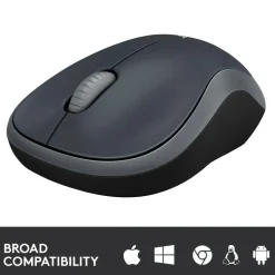 Logitech M185 Wireless Mouse, 2.4GHz with USB Mini Receiver, 1000 DPI Optical Tracking, Swift Grey