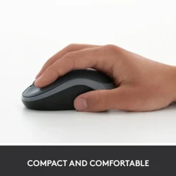 Logitech M185 Wireless Mouse, 2.4GHz with USB Mini Receiver, 1000 DPI Optical Tracking, Swift Grey