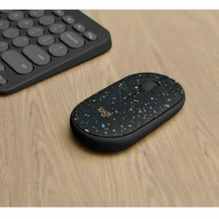 Logitech M340 Wireless Mouse with Limited Edition Prints, USB Receiver and Silent Clicks, Portable Wireless Mouse for Laptop, PC, Windows, Chrome, Surface, Speckles