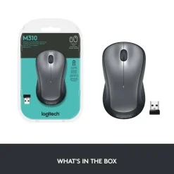 Logitech M310 Wireless Optical Mouse, Silver