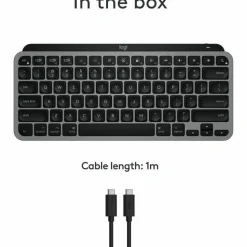 Logitech MX Keys Mini for Mac Minimalist Wireless Keyboard Compact, Bluetooth, Backlit Keys, USB-C, Fast - Space Gray