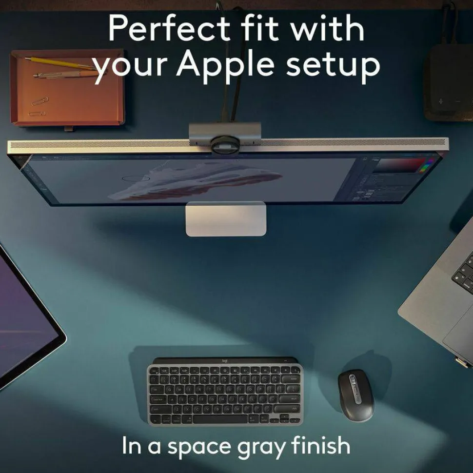 Logitech MX Keys Mini for Mac Minimalist Wireless Keyboard Compact, Bluetooth, Backlit Keys, USB-C, Fast - Space Gray