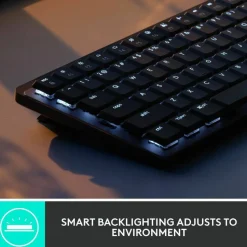Logitech MX Mechanical Mini Minimalist Wireless Illuminated Keyboard, Linear Switches, Bluetooth, Graphite
