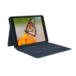 Logitech Rugged Combo 3 iPad Keyboard Case with Smart Connector for iPad (7th, 8th, and 9th generation) - Classic Blue