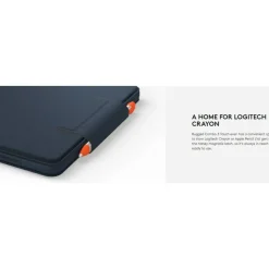 Logitech Rugged Combo 3 Touch iPad Keyboard Case with Trackpad and Smart Connector for iPad (7th, 8th, & 9th generation) - Classic Blue