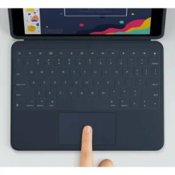 Logitech Rugged Combo 3 Touch iPad Keyboard Case with Trackpad and Smart Connector for iPad (7th, 8th, & 9th generation) - Classic Blue