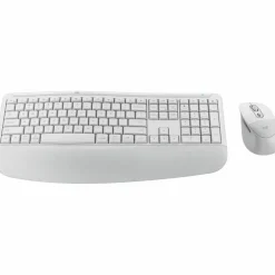 Logitech Signature Comfort Plus Combo MK880 Wireless Keyboard and Mouse Combo, Full-Size Comfort Keyboard with Palm Rest, Off-white