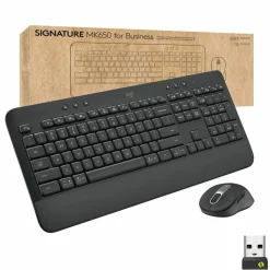 Logitech Signature MK650 Combo for Business, Wireless Mouse and Keyboard, Logi Bolt, Bluetooth, SmartWheel, Globally Certified, Graphite