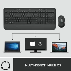 Logitech Signature MK650 Combo for Business, Wireless Mouse and Keyboard, Logi Bolt, Bluetooth, SmartWheel, Globally Certified, Graphite
