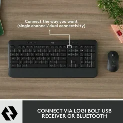 Logitech Signature MK650 Combo for Business, Wireless Mouse and Keyboard, Logi Bolt, Bluetooth, SmartWheel, Globally Certified, Graphite