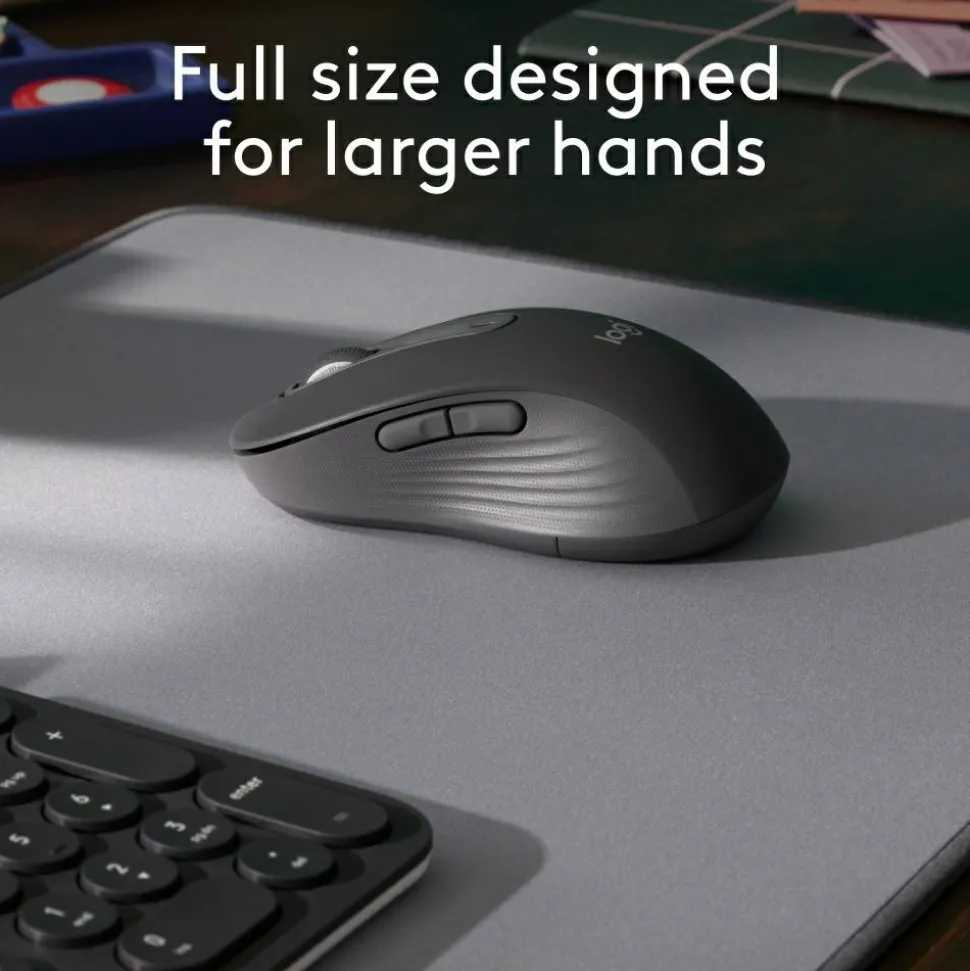 Logitech Signature M650 L Full-Size Wireless Mouse, Blue, 910-006232