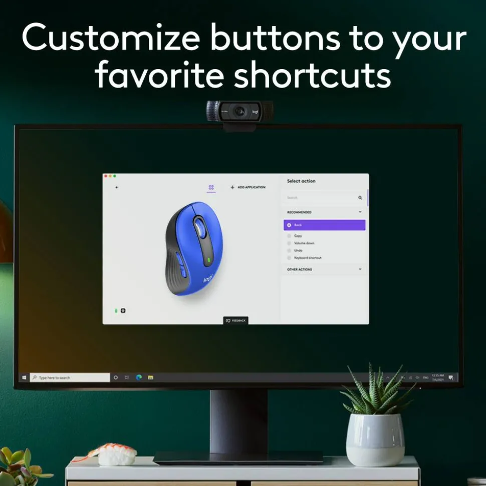Logitech Signature M650 L Full-Size Wireless Mouse, Blue, 910-006232