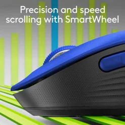 Logitech Signature M650 L Full-Size Wireless Mouse, Blue, 910-006232