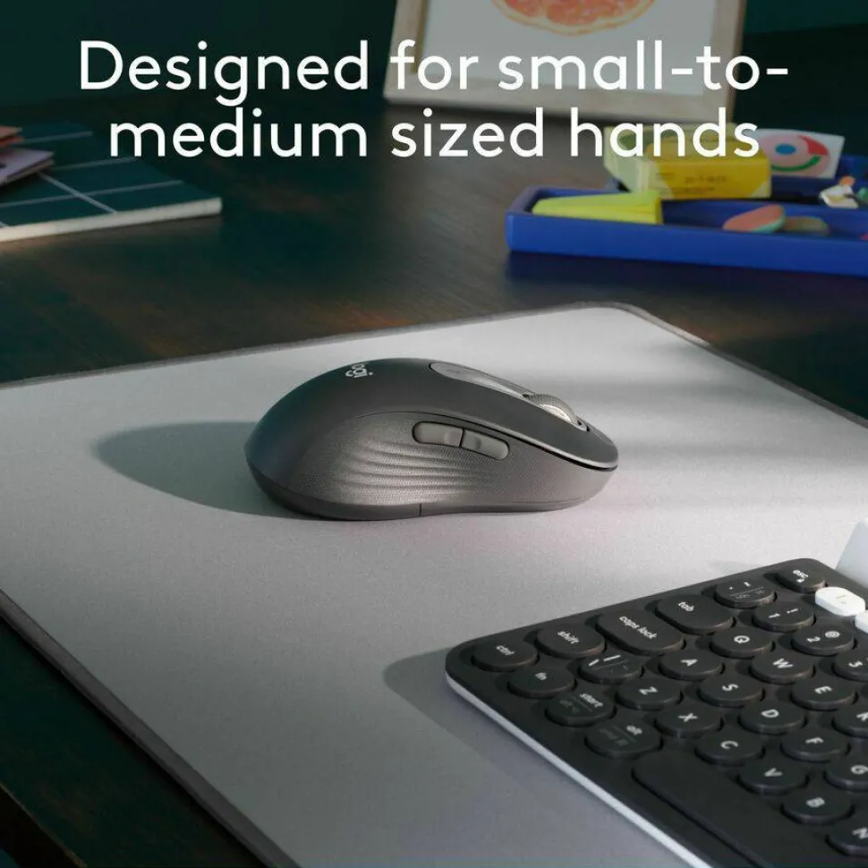 Logitech Signature M650 L Full Size Wireless Mouse (Left-Handed) - For Large Sized Hands, 2-Year Battery, Silent Clicks, Customizable Side Buttons, Bluetooth, for PC/Mac/Multi-Device/Chromebook