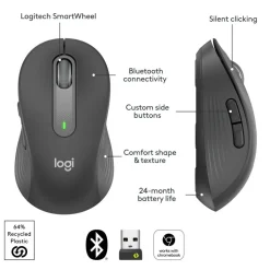 Logitech Signature M650 Wireless Mouse, Graphite