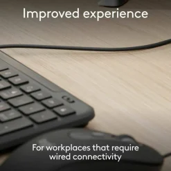 Logitech Signature Slim Wired Combo MK625 for Business, Optical Wired Mouse, Full-Size Keyboard, Plug-and-Play, Graphite