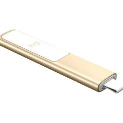 Logitech Spotlight Presentation Remote - Universal Wireless Presentation Clicker with Laser Pointer, Advanced Digital Highlighting, Bluetooth, 30 m Range and Quick Charging, Gold