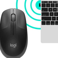 Logitech Wireless Mouse M190 - Full Size Ambidextrous Curve Design, 18-Month Battery with Power Saving Mode, Precise Cursor Control & Scrolling, Wide Scroll Wheel, Thumb Grips (Charcoal)