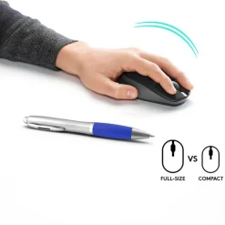 Logitech Wireless Mouse M190 - Full Size Ambidextrous Curve Design, 18-Month Battery with Power Saving Mode, Precise Cursor Control & Scrolling, Wide Scroll Wheel, Thumb Grips (Charcoal)