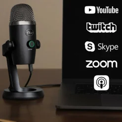 Logitech Yeti Nano Wired Condenser Microphone for Podcasting, Conferencing - Black