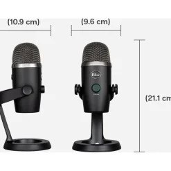 Logitech Yeti Nano Wired Condenser Microphone for Podcasting, Conferencing - Black