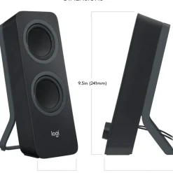 Logitech Z207 Bluetooth Computer Speakers, Black, Pack Of 2