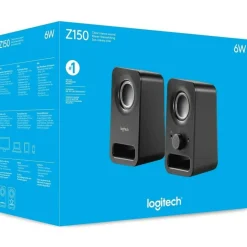 Logitech Z150 Multimedia Speakers, 3.5 mm Jack, Black