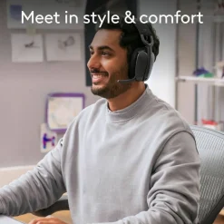 Logitech Zone Vibe Wireless Bluetooth headphones with USB receiver and noise-canceling mic