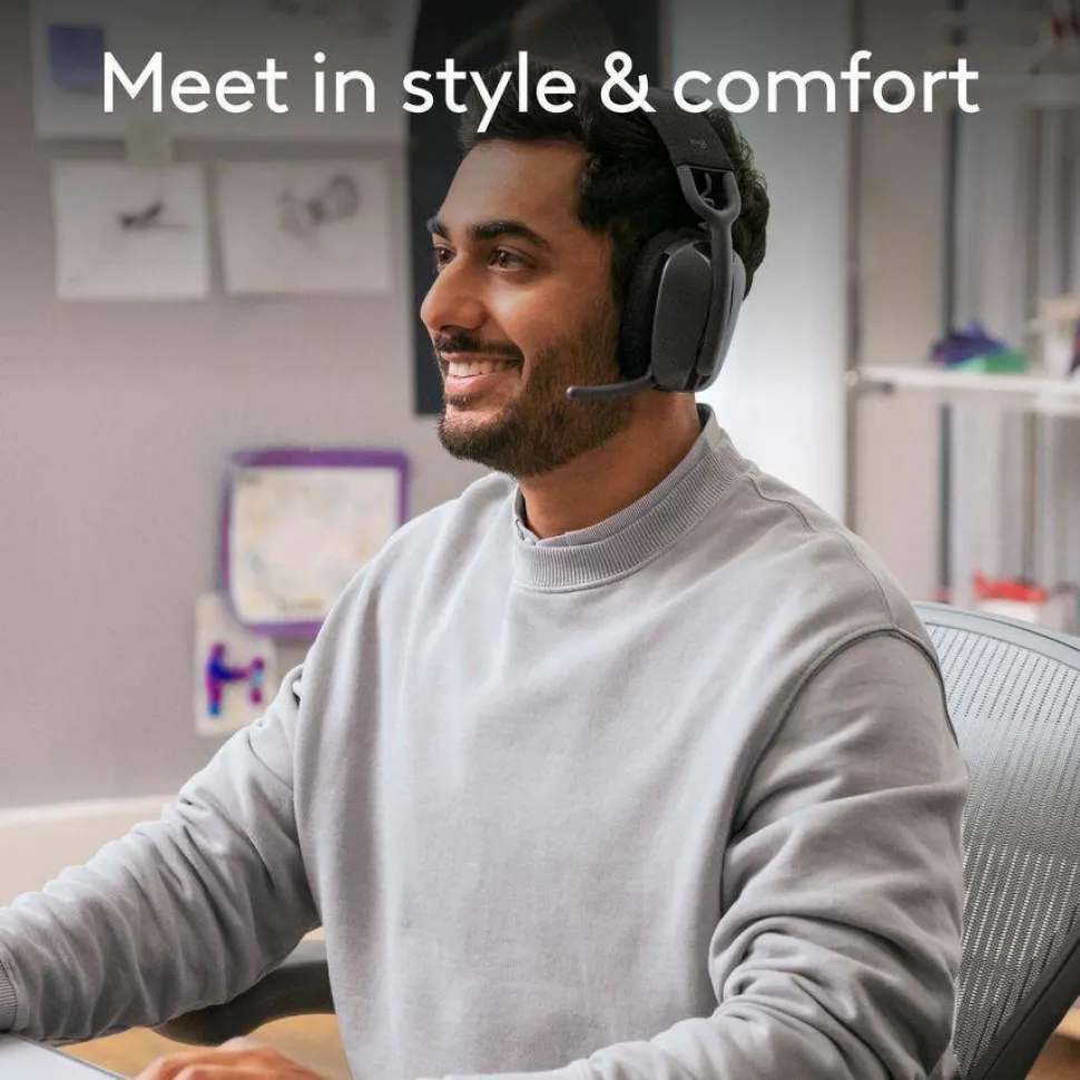 Logitech Zone Vibe Wireless Bluetooth headphones with USB receiver and noise-canceling mic