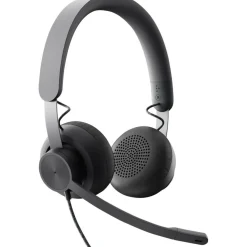 Logitech Zone Wired Noise Cancelling Headset, USB-C with USB-A adapter, graphite
