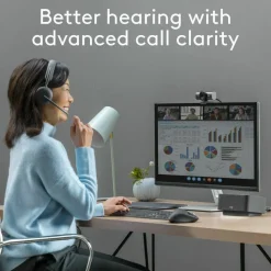 Logitech Zone Wireless 2 Noise Canceling Headset with Hybrid ANC, Native Bluetooth