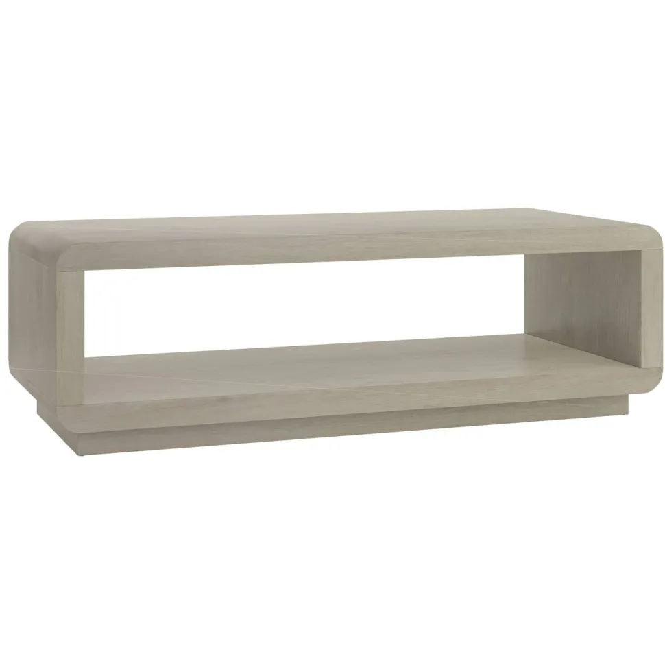 Lonni 47" Wide Rectangular Coffee Table in Alder White