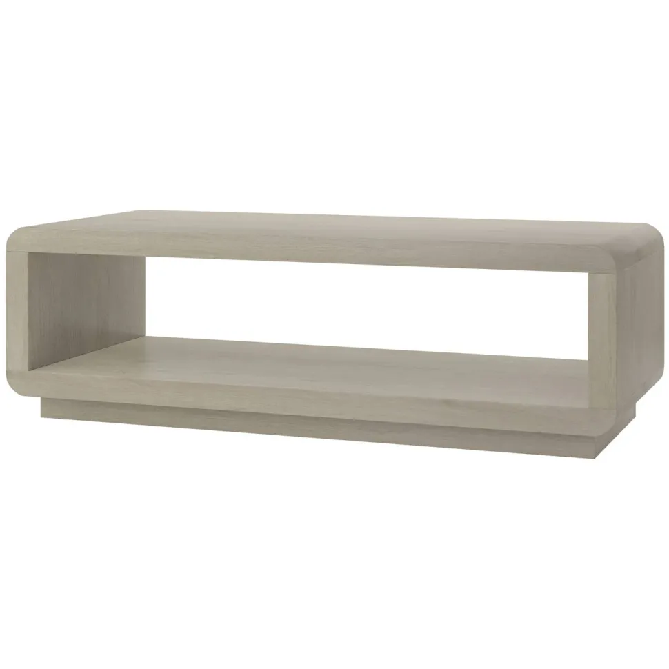 Lonni 47" Wide Rectangular Coffee Table in Alder White