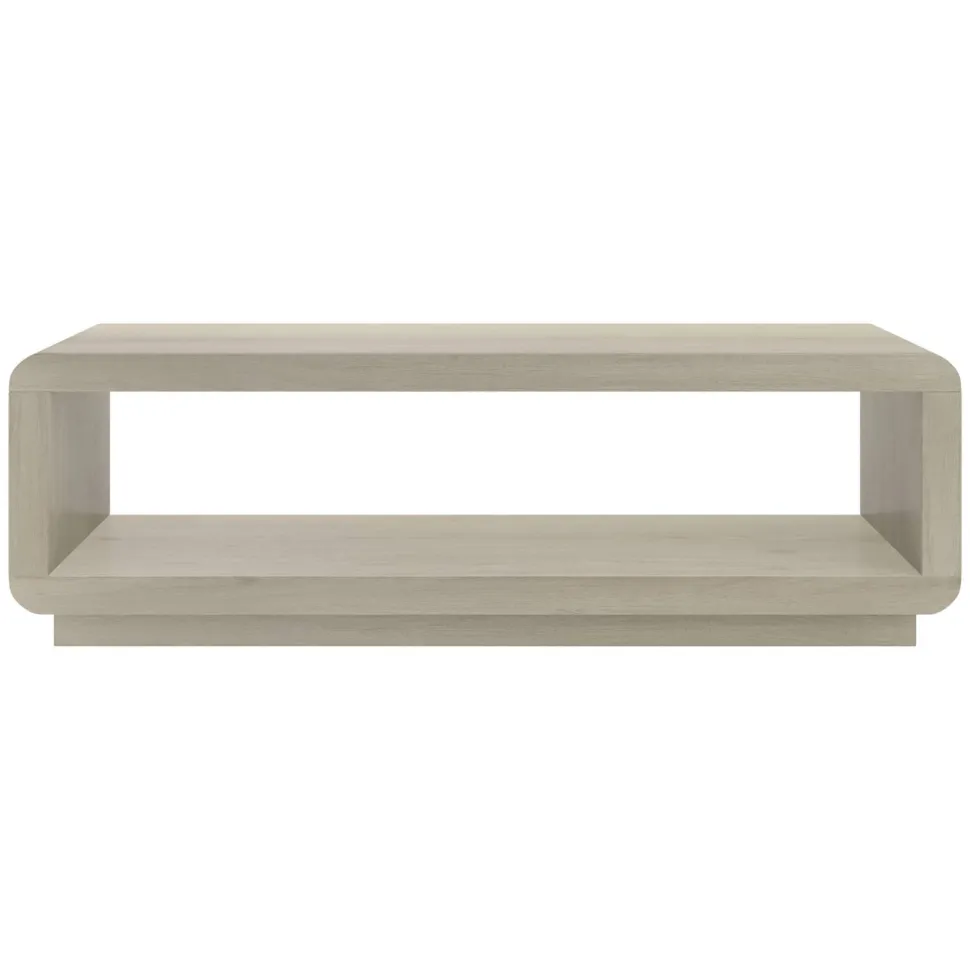Lonni 47" Wide Rectangular Coffee Table in Alder White