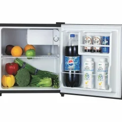 Lorell 1.6 Cu Ft Compact Refrigerator, Black