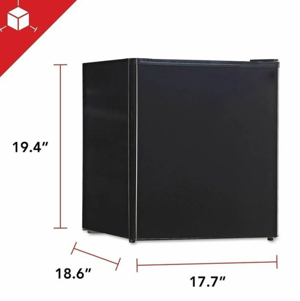 Lorell 1.6 Cu Ft Compact Refrigerator, Black