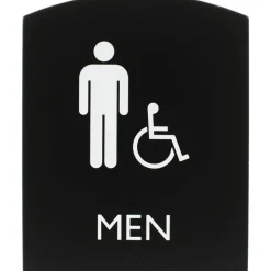 Lorell Arched Men's Handicap Restroom Sign - Print/Message