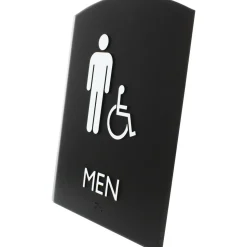 Lorell Arched Men's Handicap Restroom Sign - Print/Message