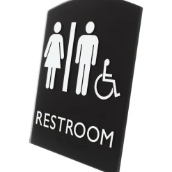 Lorell Arched Unisex Handicap Restroom Sign