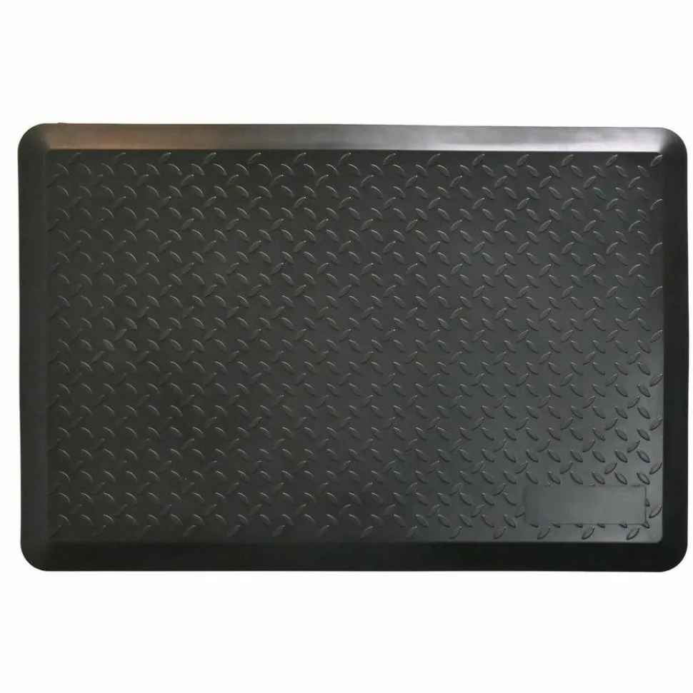 Lorell Workstation Mat - Workstation - 36" Length x 24" Width - Polyurethane Foam - Black - 1 / Each