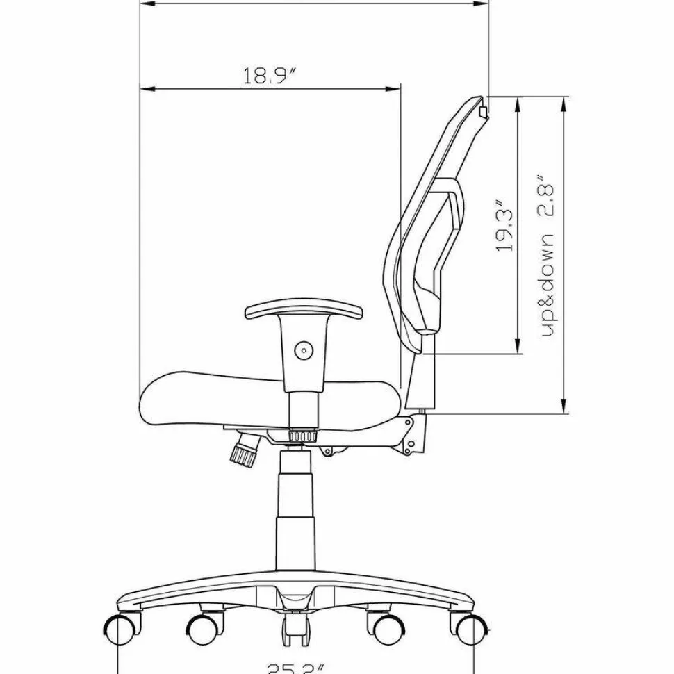 Lorell Accord Series Mid-Back Task Chair