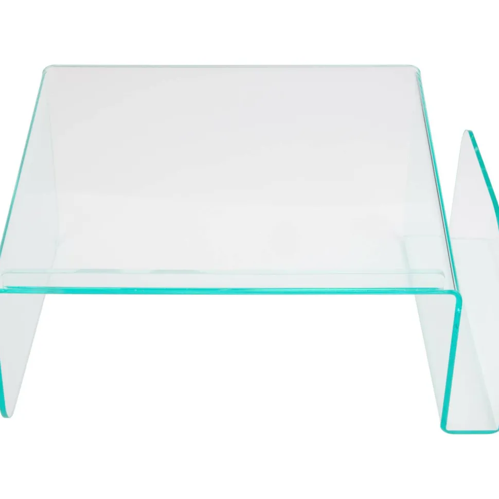 Lorell Acrylic Phone Stand, 11"W x 10"D x 5 1/2"H, Clear/Green Edge