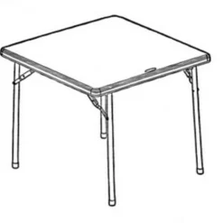 Lorell Banquet Folding Table, Square, 3'W, Platinum