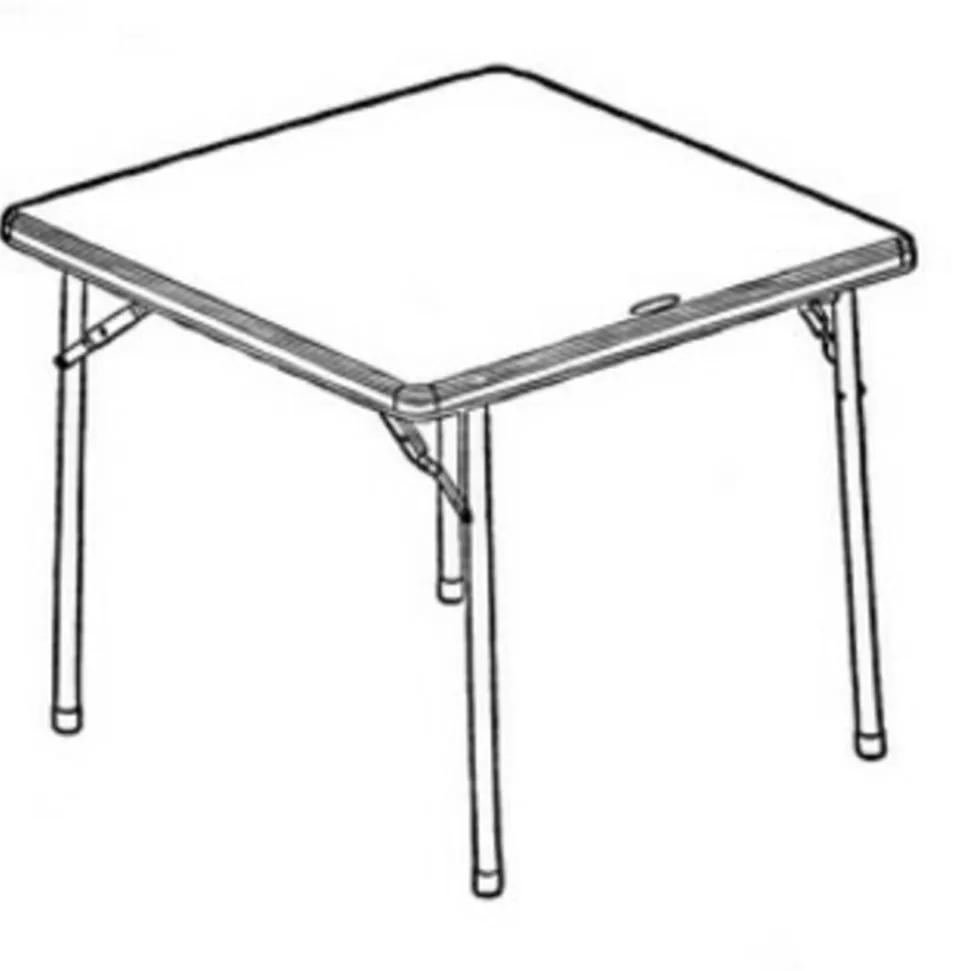 Lorell Banquet Folding Table, Square, 3'W, Platinum