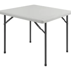 Lorell Banquet Folding Table, Square, 3'W, Platinum